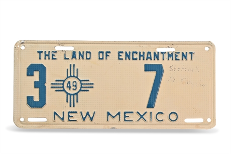 1949 New Mexico License Plate
