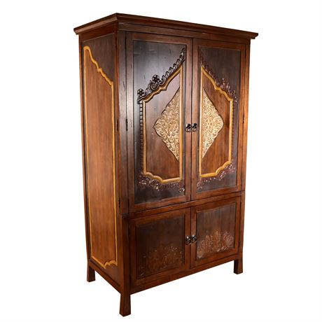 Carved Panel Armoire