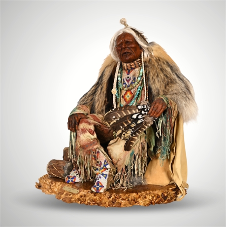 Hear My Words – Michele Malpica Native American Elder Sculpture w/ Display Case
