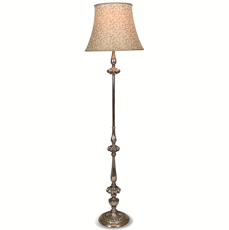 64" Silverplated Torchiere Lamp