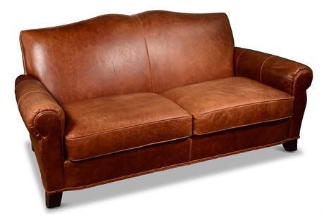 Classic Ethan Allen Leather Sofa
