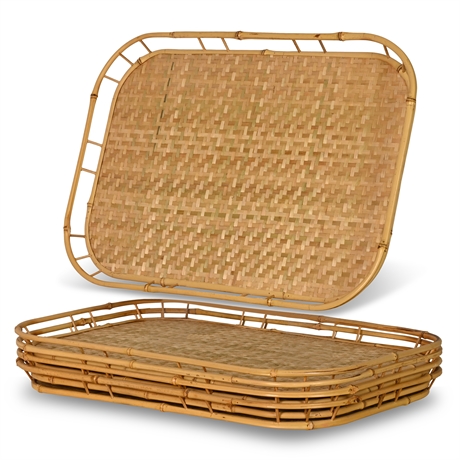 Vintage Bamboo Trays