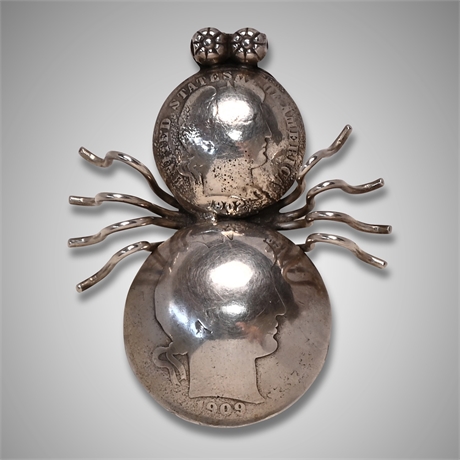 Joe Eby Coin Silver Insect Brooch