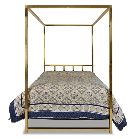 Hollywood Regency Brass Canopy Bed by Pace