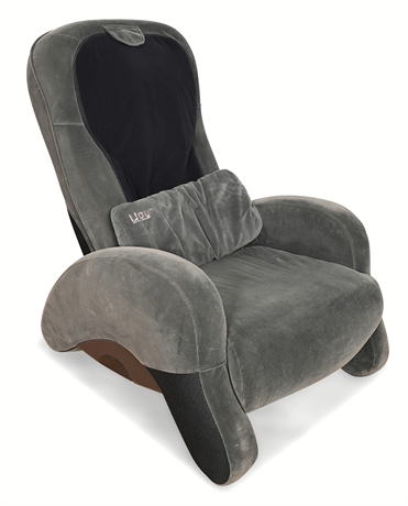 iJoy-100 Massage Chair by Interactive Health – Gray Microfiber, Remote & Manual