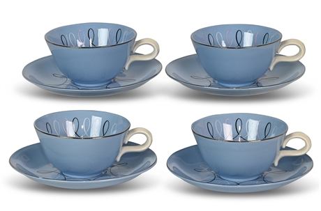 Homer Laughlin 'Skytone' Cups and Saucers
