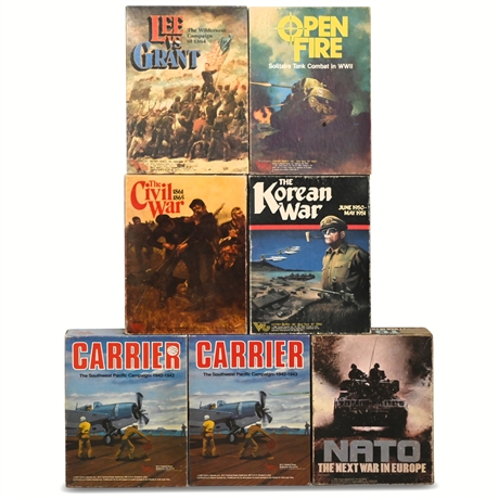 Lot of 7 Boxed War Games