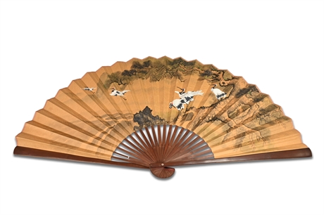 5' Hand Painted Japanese Fan