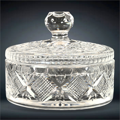 Waterford 6" Round Lidded Candy Dish