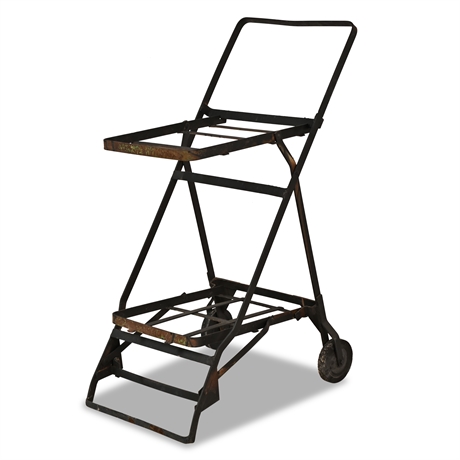 Antique Folding Iron Trolley