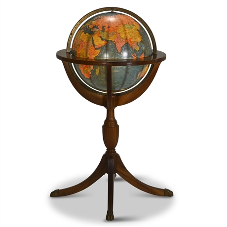 1940 Lighted Cram's Terrestrial Lawyers World Globe