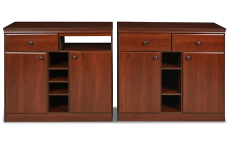 Pair Contemporary Storage Cabinets