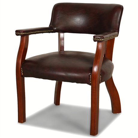 Traditional Leather Arm Chair