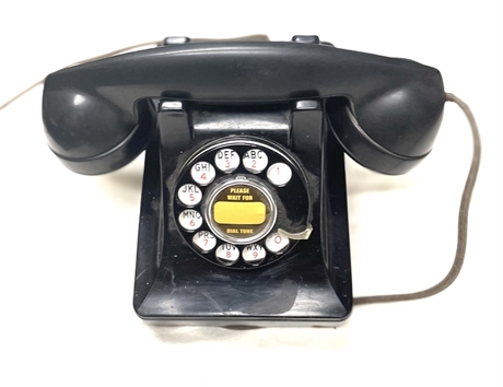 Antique Bakelite Black Rotary Phone