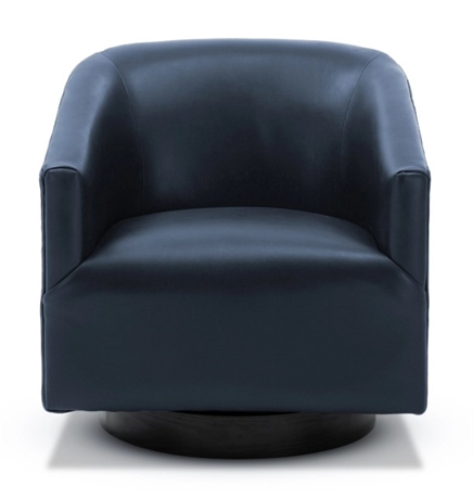 Mcintyre Faux Leather Swivel Barrel Chair
