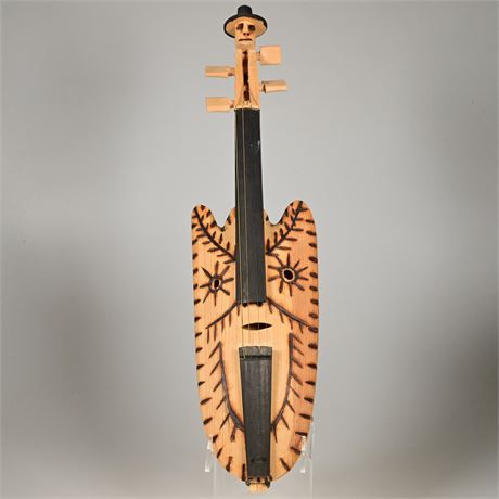 Folk Art Mask String Instrument