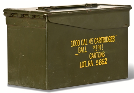 Vintage 1000 Cal .45 Cartridges Ammo Box