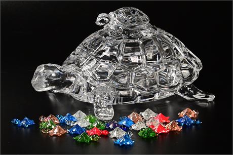Glass Turtle Candy Dish