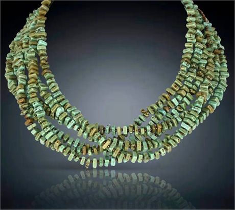 6 Strand Turquoise Nugget Necklace by Silpada