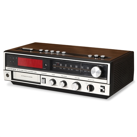 Lloyd’s J248 AM/FM Stereo 8-Track Clock Radio