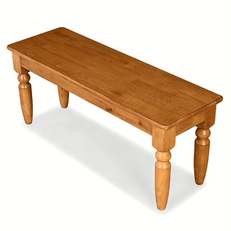 42" Rustic Cottage Wood Bench by Ashley Furniture – D228‑00, Turned Legs