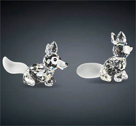 Swarovski Mini Running and Sitting Fox