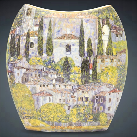 Goebel Artis Orbis Vase Featuring Gustav Klimt's "Kirche in Cassone"