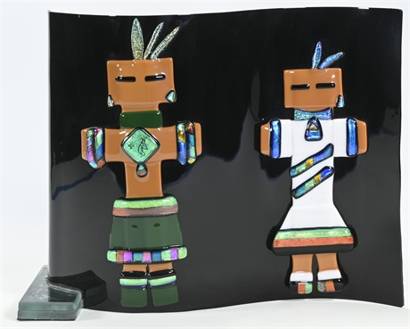 Fused Glass Kachina Sculpture by Lois Wilson