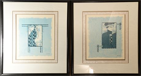 Pair of Asian Themed Crane Prints