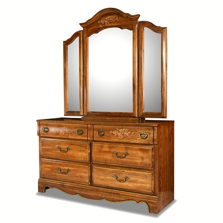 Lea 6 Drawer Dresser with Mirror