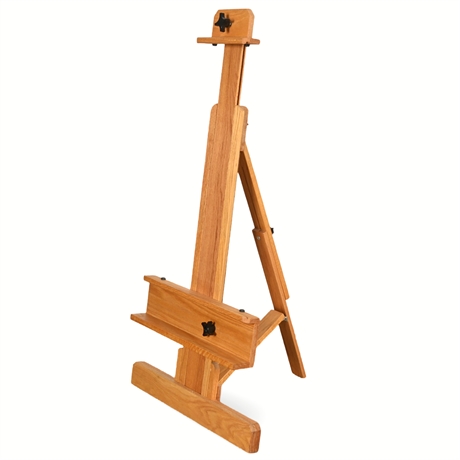 Adjustable Solid Oak Artist's Easel