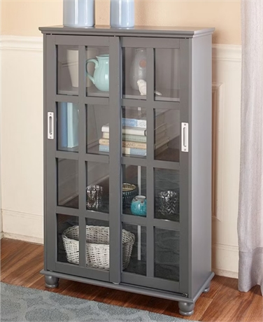 Lakeside Sliding Glass‑Door Cabinet, New In Box, Never Assembled