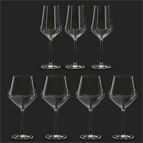 Schott Zwiesel Clear Crystal Wine Glasses — 7-Piece Set, 2 Styles