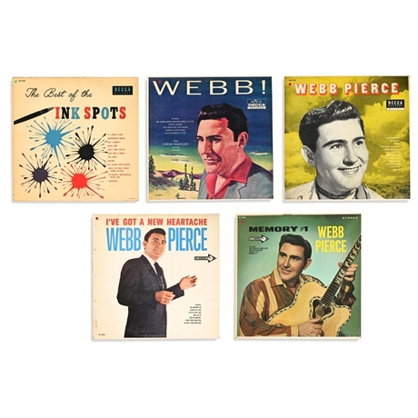 Webb Pierce Decca LP Lot of 4 + The Ink Spots — Country & Vocal Group, 1950s–60s