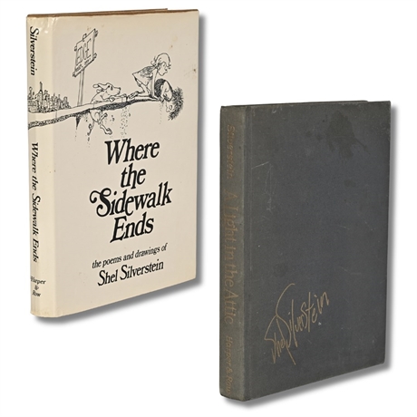 Shel Silverstein — Where the Sidewalk Ends & A Light in the Attic First Editions
