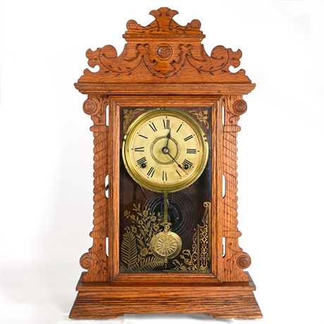 Antique Victorian Seth Thomas Gingerbread Mantel Clock