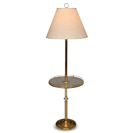 56" Brass Floor Table Lamp