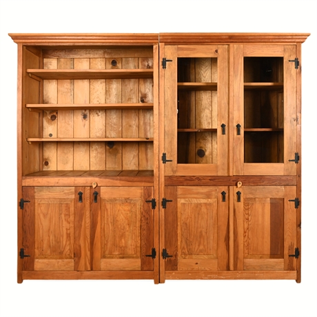 75" Rustic Trastero Bookcase with Storage Cabinet