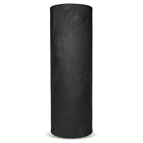 Rosenthal Studio-Linie Porcelaine Noire Cylinder Vase, 19"H