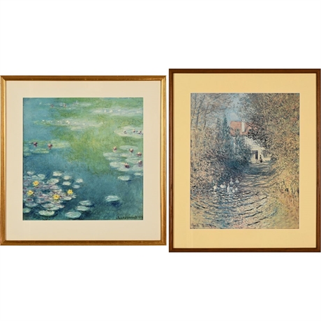 Pair Claude Monet Framed Prints