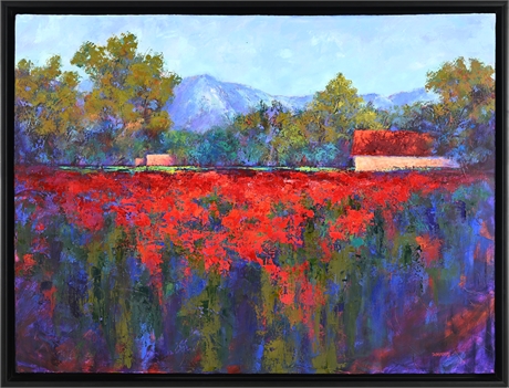 Jeri Desrochers “Color Fields” Original Oil on Canvas, Mesilla Valley Landscape