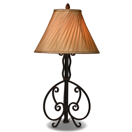 Lucy Scroll Bronze Metal Table Lamp