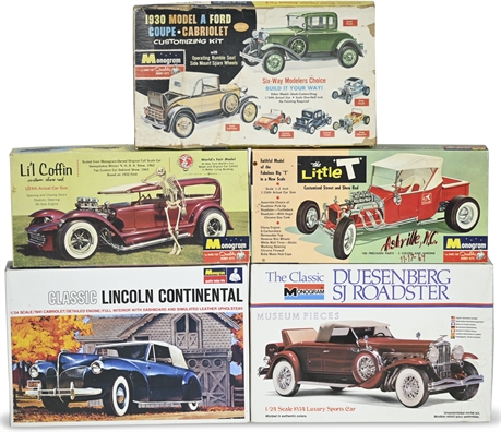 (5) Monogram Model Cars