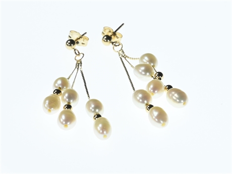 10K  Pearl Earrings