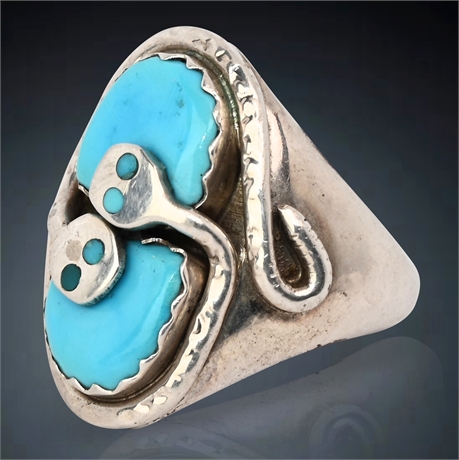 Effie Calavaza Turquoise Ring, Size 11.5
