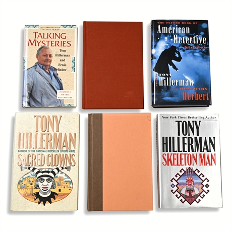 Tony Hillerman Hardcover Lot (6) — Signed Bibliography, 4 w/ Dust Jackets