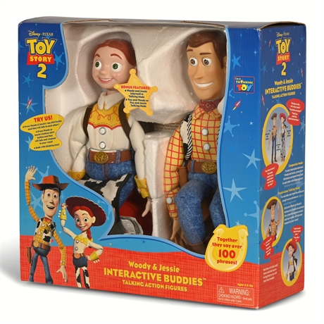 Toy Story 2 Woody and Jessie Interactive Buddies Talking Action Figures
