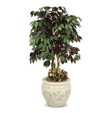 50" Faux Tree in Large Ceramic Vase