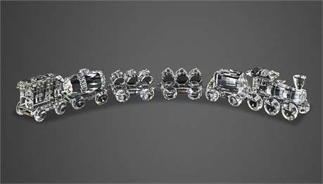 Swarovski Silver Crystal "When We Were Young" Train Set