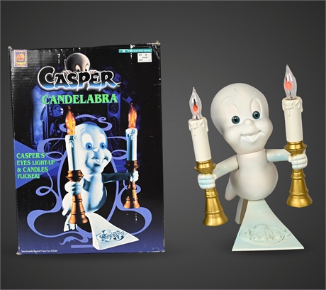 🎃 1996 Casper Candelabra w/ Box – Light-Up Eyes & Flickering Candles